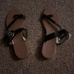 black and gold sandals size women’s 6